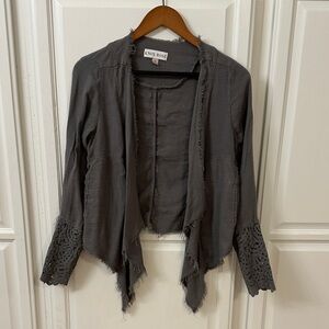Knox Rose Army Green Open Front Cardigan